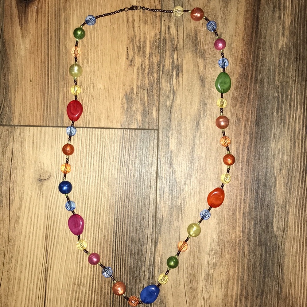Multicolored long necklace